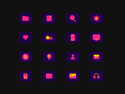 PC Icon set colored