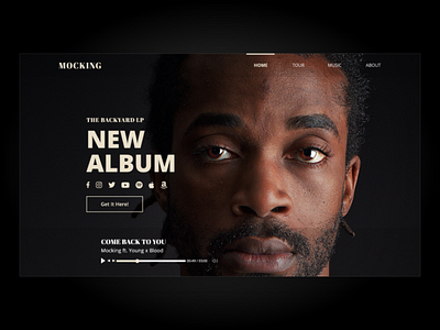 Mocking - Rapper Webdesign concept design ui