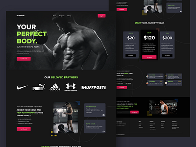 Fitness Website Concept design ui