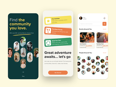 Community App Design Concept design graphic design ui ux
