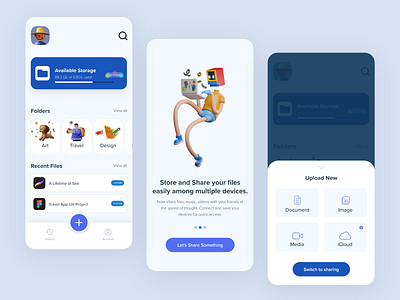 File Sharing App Concept design graphic design illustration typography ui