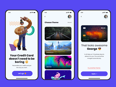 Credit Card Personalize App Design