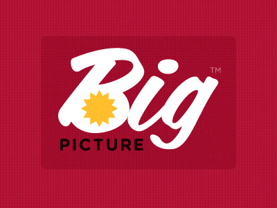 Big Picture Logo logo noise pink plaid red