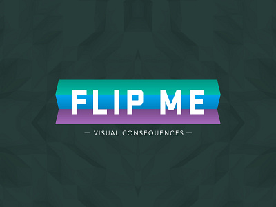 Flip Me logo buzzwords flat fold logo low poly stratum