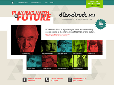 dConstruct 2012 is live conference layout responsive ui web