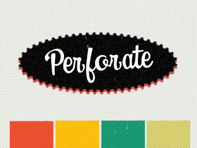 Perforate logo brand colours logo