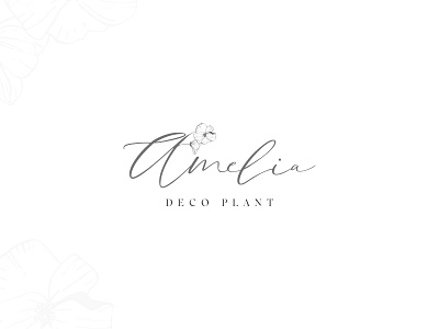 Amelia Deco Plant Logo