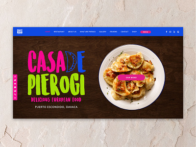 Casa de Pierogi website colorful website wordpress