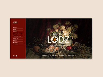 "Still Life in Lodz" website dark colors documentary film homepage wesite wordpress