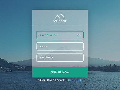 Daily UI #001 daily ui design flat design form fuji illustration sign in sign up ui