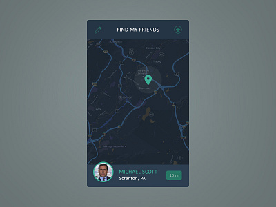 Daily UI #020 020 daily ui design find my friends flat design illustration location tracker the office ui