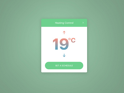 Daily UI #021 021 daily ui dashboard design flat design gradient heating home monitoring dashboard illustration module ui