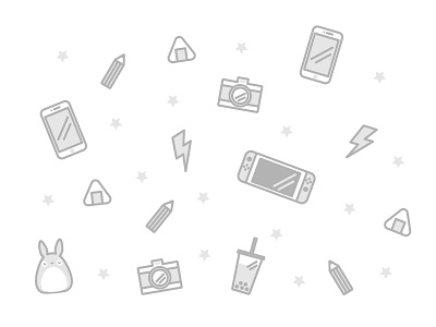 Icons bubble tea grey icons illustration illustrator iphone monochrome nintendo totoro