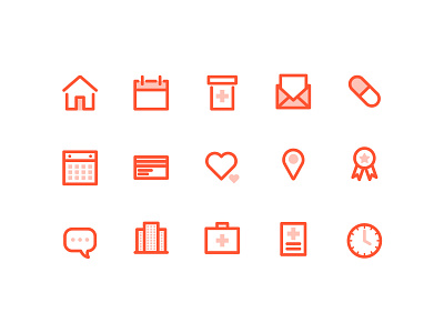 Orange Icons design icon icons medical opacity orange prescription vector