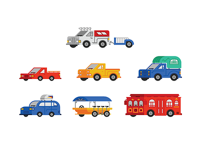 More Vehicles bus car trailer trolley truck vehicle