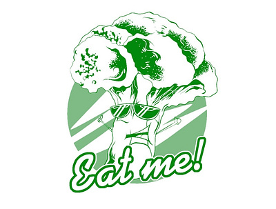 Eat Me Brocolli logo character custom logo funny illustrated logo mascot mascot character mascotlogo ucstom logo vegetables