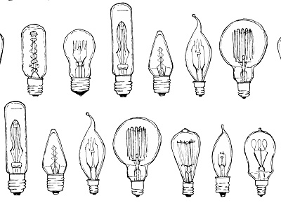 Vintage Bulb Repeat electricity glass light lightbulb power volt watt