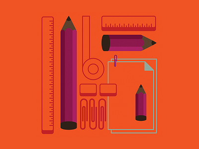 Lápiz random illustration pencil vector