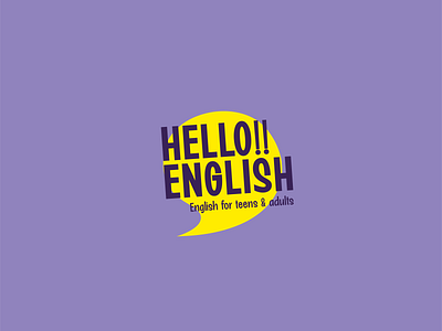 Hello English branding branding design lettering logo logotype vector