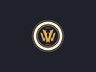 WSTR monogram badge logo logotype monogram music