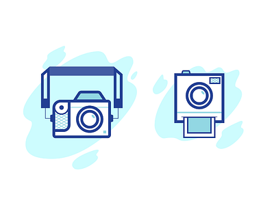 Cameras camera geometric icon icons minimal photography vector