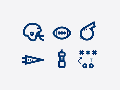 Nfl icon collection america ball football icon line minimal nfl outline sport usa vector