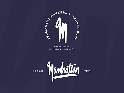 Manhattan markers lettering brand branding letter lettering logo logotipo logotype marker