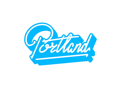 Portland lettering letter lettering logo logotype type