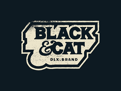 Black&Cat logo brand branding illustration logo logotype