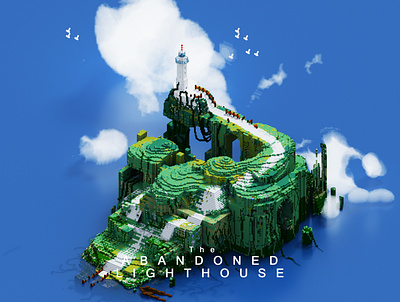 The Abandoned Lighthouse | Voxel art game game design game level level design leveldesign magicavoxel pixelart voxel voxel art voxelart