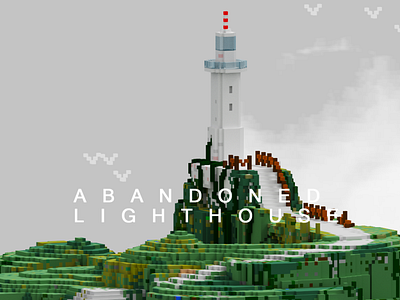 The Abandoned Lighthouse || Voxel art game design level design magica voxel magicavoxel minimal minimalart pixel art pixelart voxel art voxelart