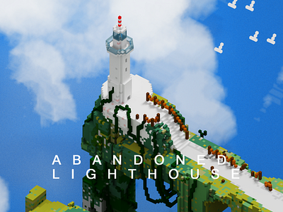 The Abandoned Lighthouse ||| Voxelart landscape level design magicavoxel pixelart scene stylizedart voxel art voxelart