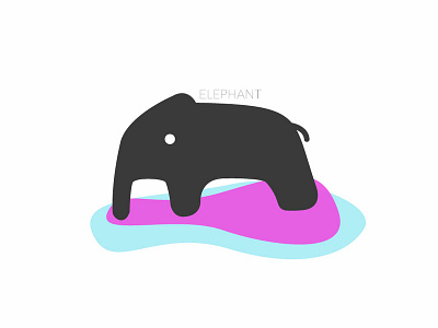 the Elephant animal elephant graphic art logo