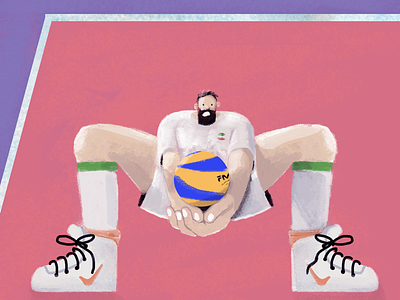 Volleyball player ball character fiva illustration illustrator nike painting photoshop player vollyball