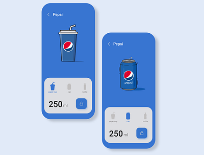 Pepsi Ordering Design 3d animation app branding design graphic design icon illustration logo motion graphics ui