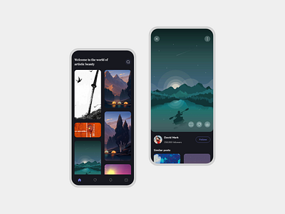 Wallpaper mobile UI concept