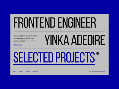 Yinka's Portfolio app art branding design illustration logo typography ui ux vector