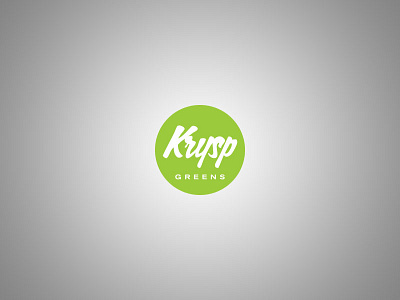 Krysp Greens circle food green logo salad script