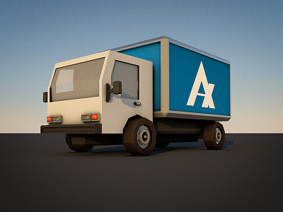 Low Poly Box Truck 3d c4d cinema 4d low poly truck