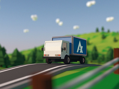 Apotex Low Poly Landscape – Style frames 3d cinema 4d landscape low poly truck