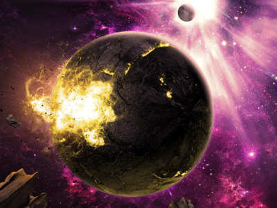 Ad Finem 3d digitalart explosion photoshop planets sci fi space