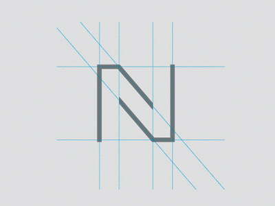 Self Promo Logo Concept branding clean geometric grey lines logo minimalist n type typography