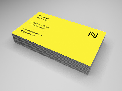 Yes. Yellow! black business card identity logo n yellow