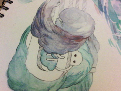 random watercolour test cloud fantasy monster random watercolour