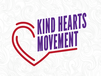 Kind Hearts Movement Concept brand heart logo type