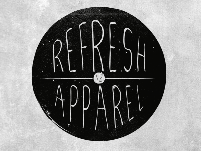 Refresh Apparel apparel branding concept logo new zealand nz typography