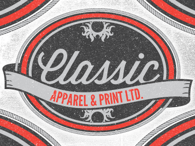 Classic Apparel & Print Logo Redesign apparel banner classic logo rebrand retro
