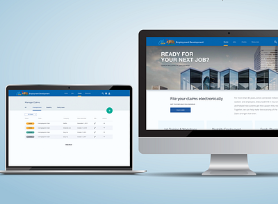 Employment Claim Management responsive design ui ux web design