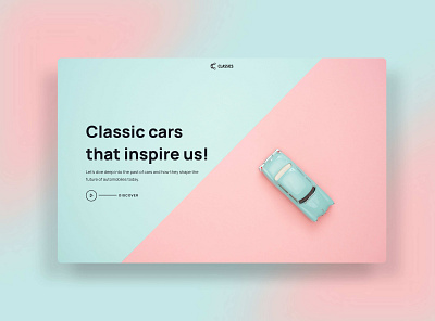 Classic Cars branding design landing landing page ui