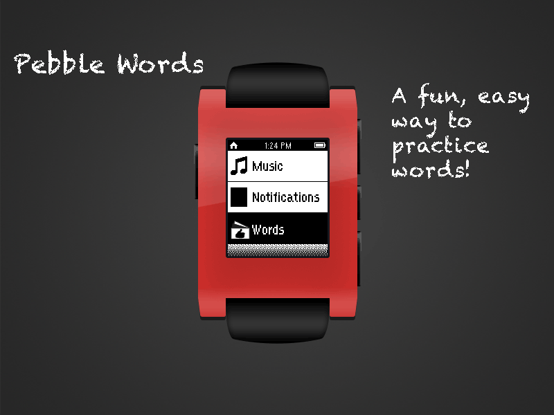 Pebble Words animation app gif interface pebble ui watch wearables